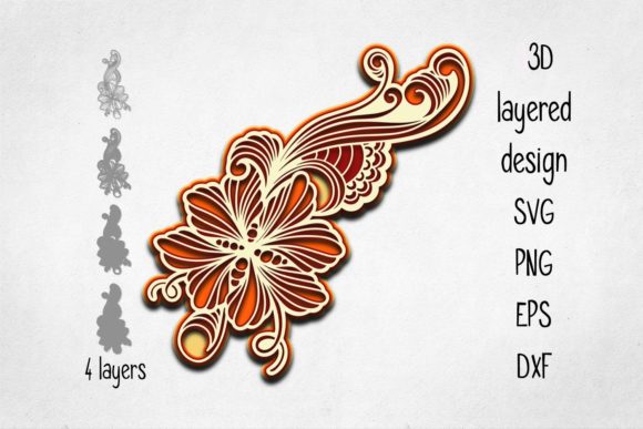 3D Layered Floral Design: A Versatile Guide for Creative Projects