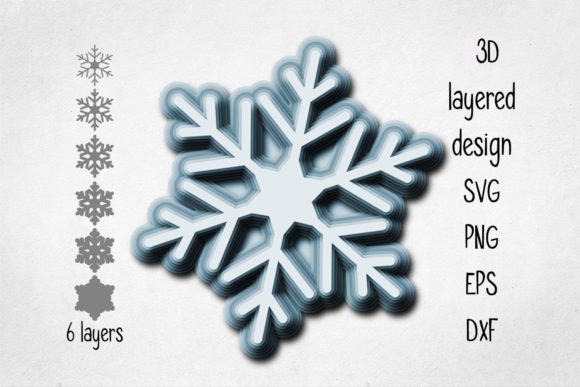3D Layered Snowflake: A Versatile Design for Creative Projects