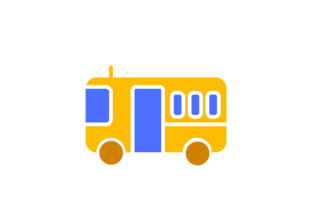 Blue and Yellow - Bus: A Visual Symbol of Modern Transport Efficiency