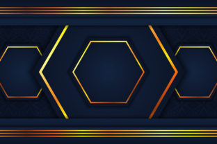Elevating Digital Design: The Power of Abstract Luxury Dark Blue and Gold Hexagon Patterns