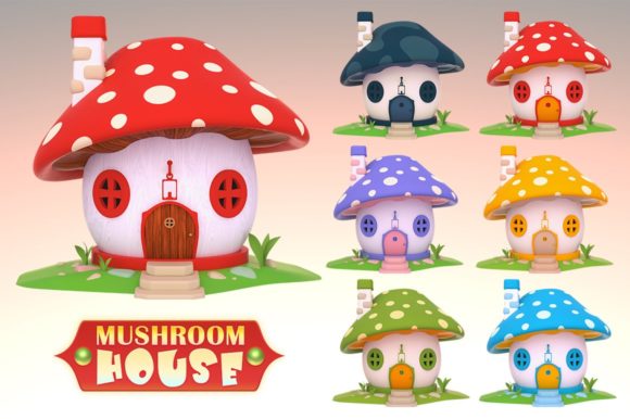 Fantasy Mushroom House: A Creative Resource for Digital Art and Design