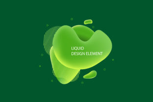 Green Liquid Banner Element: Modern Fluid Design for Creators