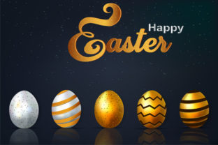 Happy Easter Lettering Background Design