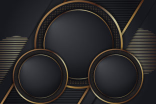 Line Abstract Circle Gold Grey