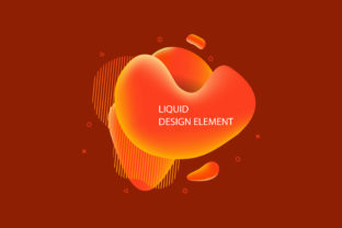 Orange Liquid Banner Element: Dynamic Design for Modern Projects