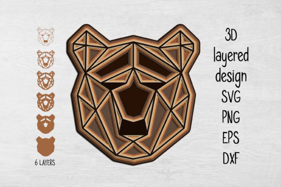 Unleash Your Creativity with the 3D Layered Bear: A Versatile Design for Home Decor and Gifts