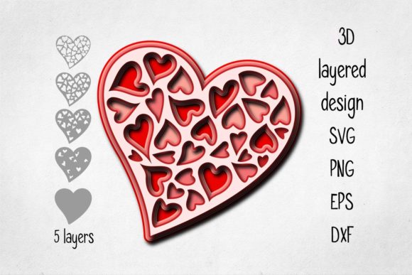 Unlocking Creative Potential with a 3D Layered Heart Cut File